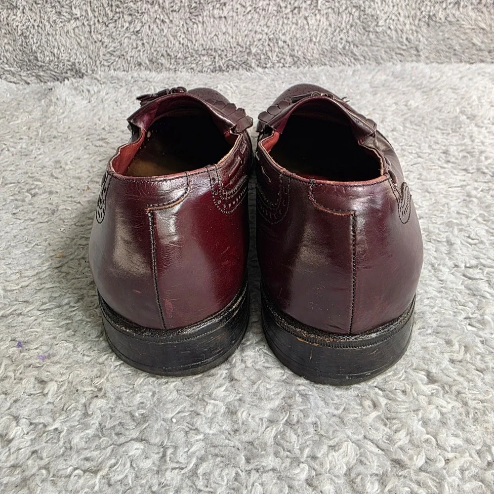 VTG Florsheim Royal Imperial‎ Tassel Loafers Oxblood Wingtip Kiltie Mens 10.5 D